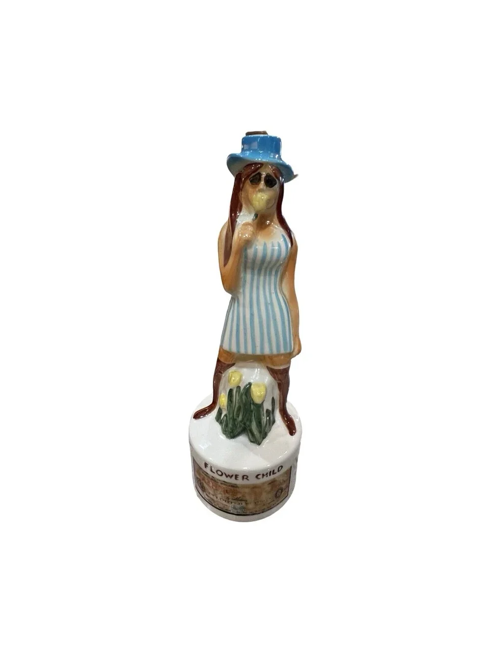 Vintage Maloney Bourbon Decanter Limited Edition Flower Child Bar Man Cave
